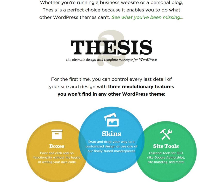 Brand sites. Woo the thesis Theme.